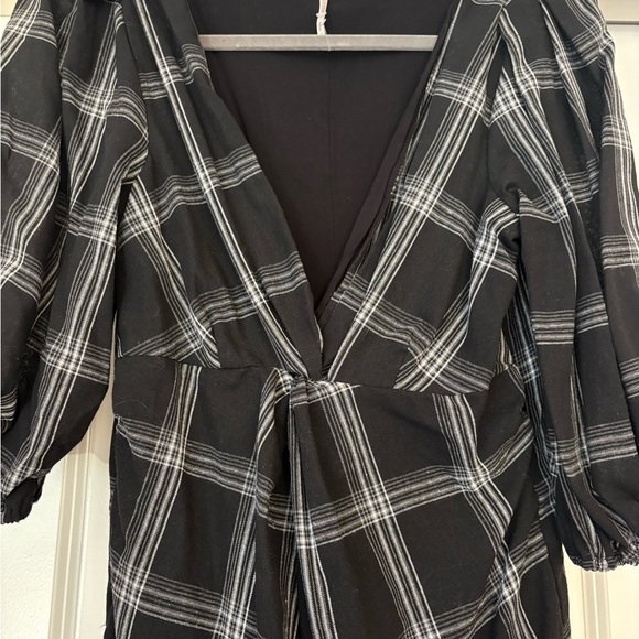 Free People Plaid Black Dress - Picture 5 of 10